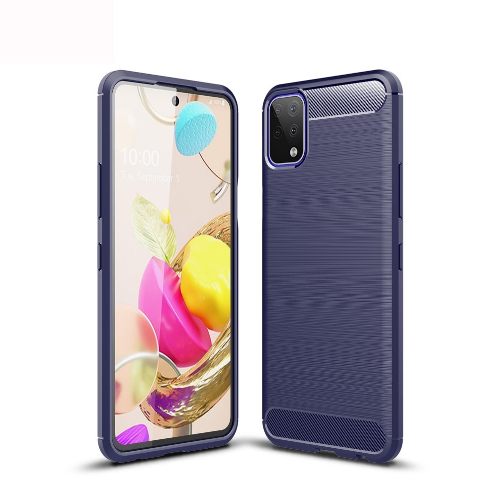 TPU gel maska "Brushed Carbon" za LG K42 -plava