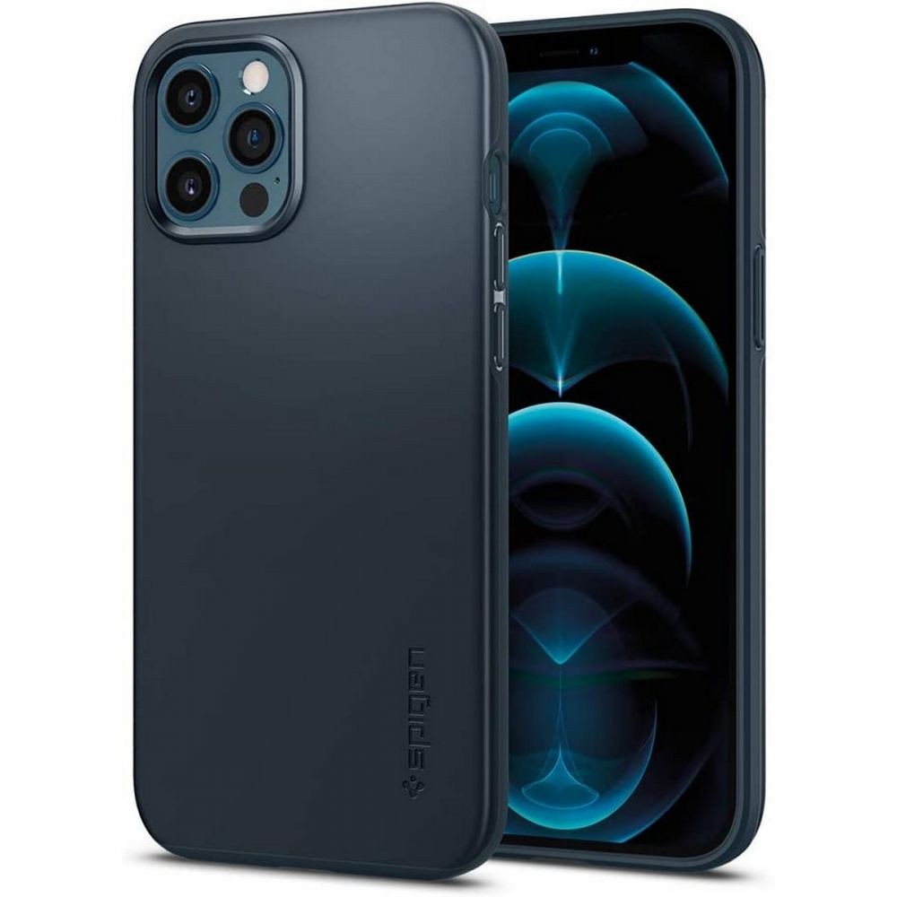 Maska Spigen "Thin Fit" za iPhone 12 Pro Max - metal slate