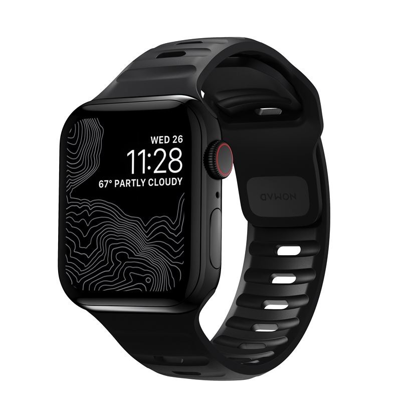 Premium elegantni remen Nomad "Sport strap" za Apple Watch Series 4 / 5 / SE / 6 44mm i Apple Watch Series 1 / 2 / 3 42mm - crni