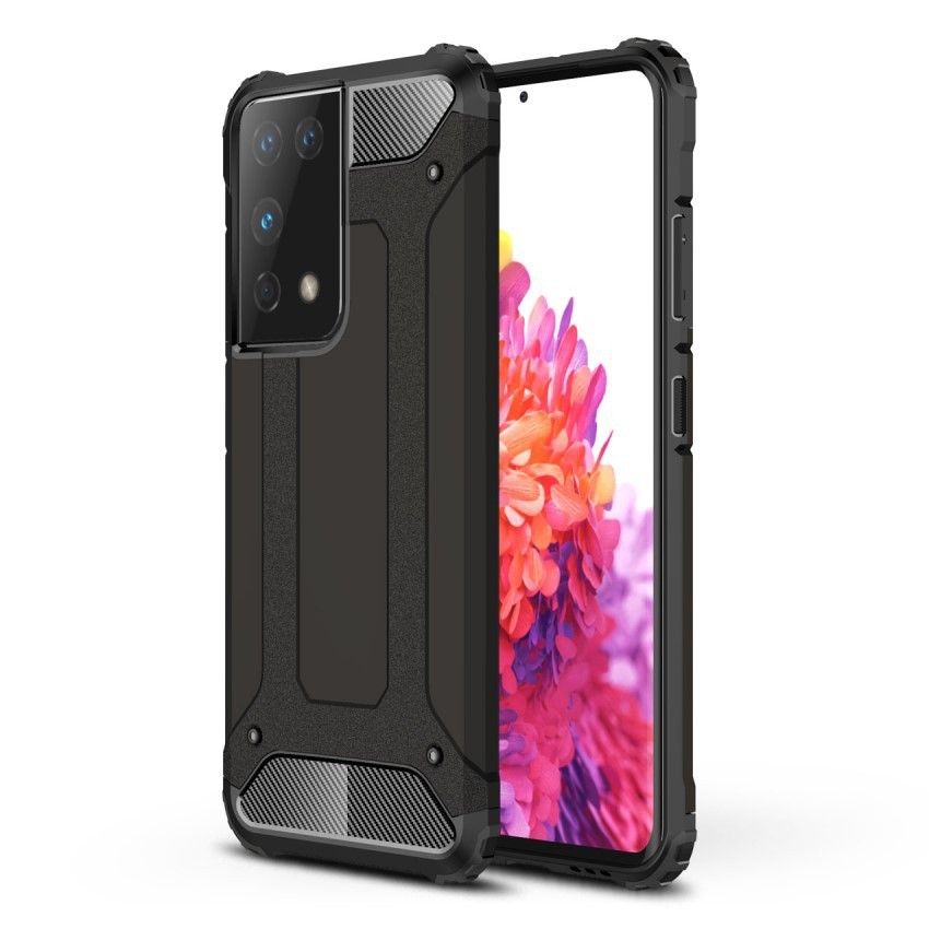 Robusna maska "Rock" za Samsung Galaxy S21 Ultra - crna