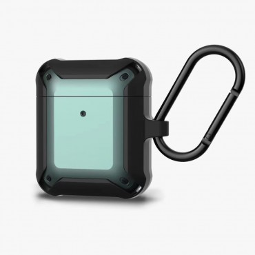 Robusna hibridna torbica "Sturdy" za Apple AirPods- crno-zelena