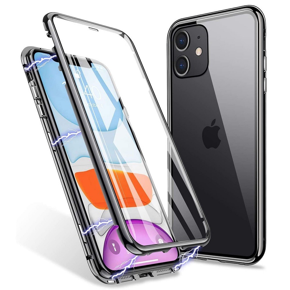 Magnetna Full body maska "Stronghold" za iPhone 12 Mini - crna