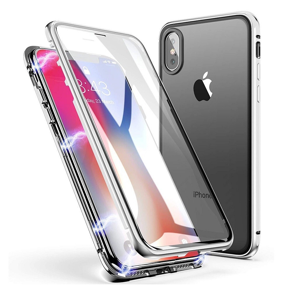 Magnetna Full body maska "Stronghold" za iPhone 12 Mini - srebrna