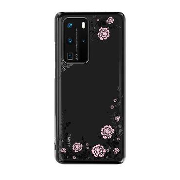 Premium maska "Flora" sa Swarovski kristalima za Huawei P40 Pro - crna