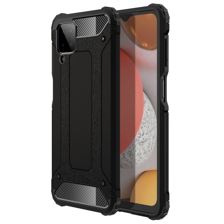 Robusna maska "Rock" za Samsung Galaxy A12 - crna