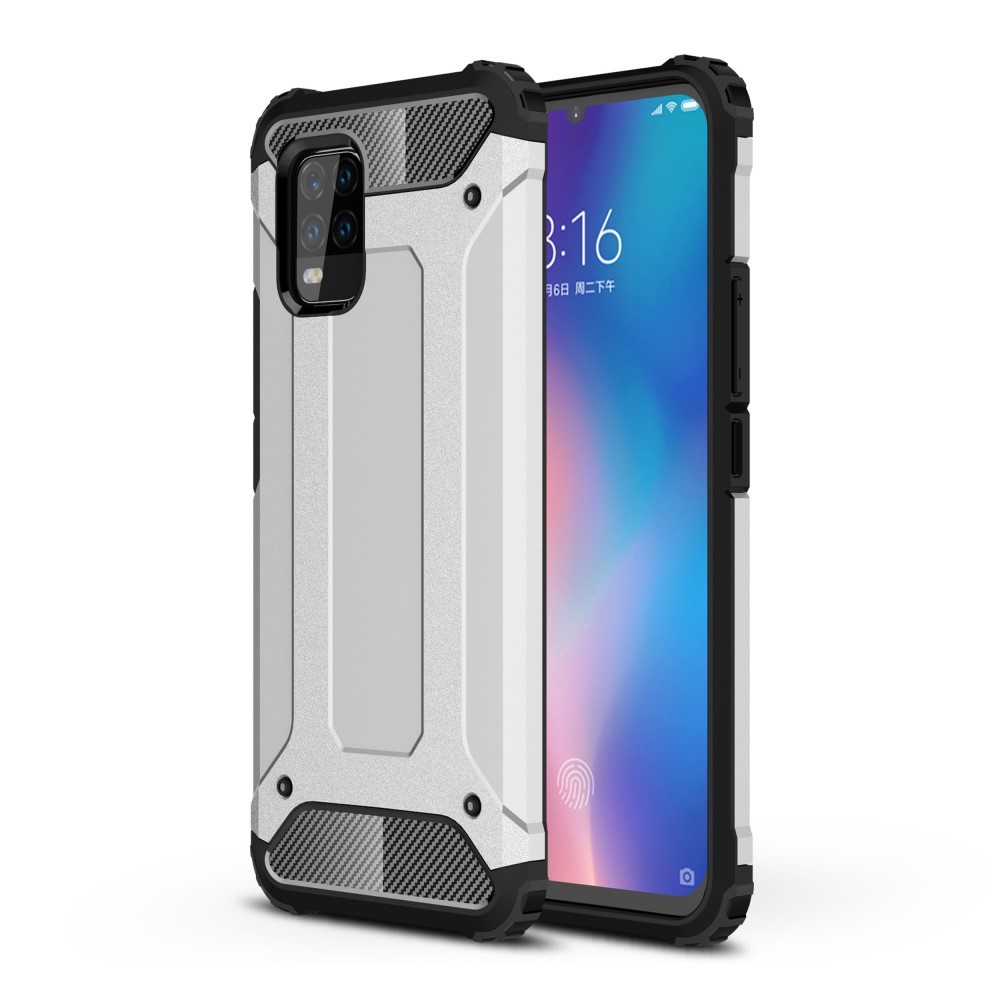 Robusna maska "Rock" za Xiaomi Mi 10 Lite 5G - srebrna