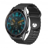 Silikonski remen "Wave" za Huawei Watch GT2 42mm - crni