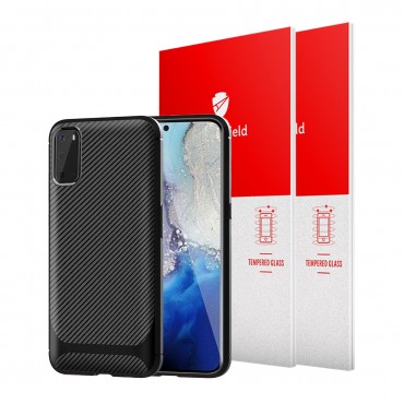 Paket maske Carbon Shadow i dva zaštitna stakla Optishield Pro®