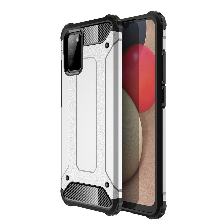 Robusna maska "Rock" za Samsung Galaxy A02s - srebrna
