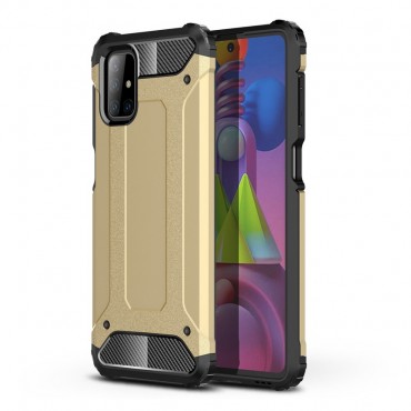Robusna maska "Rock" za Samsung Galaxy M51 - zlatna Robusna maska "Rock" za Samsung Galaxy M51 - zlatna