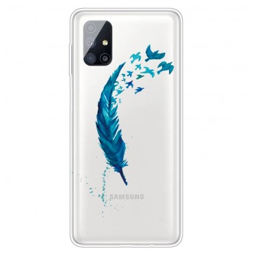 TPU gel maska "Blue Feather" za Samsung Galaxy M51