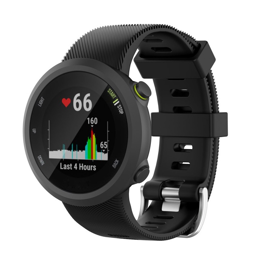 Silikonski remen za sat Garmin Swim 2 / Forerunner 45 / Forerunner 45S "Classic" s priborom za zamjenu- crni