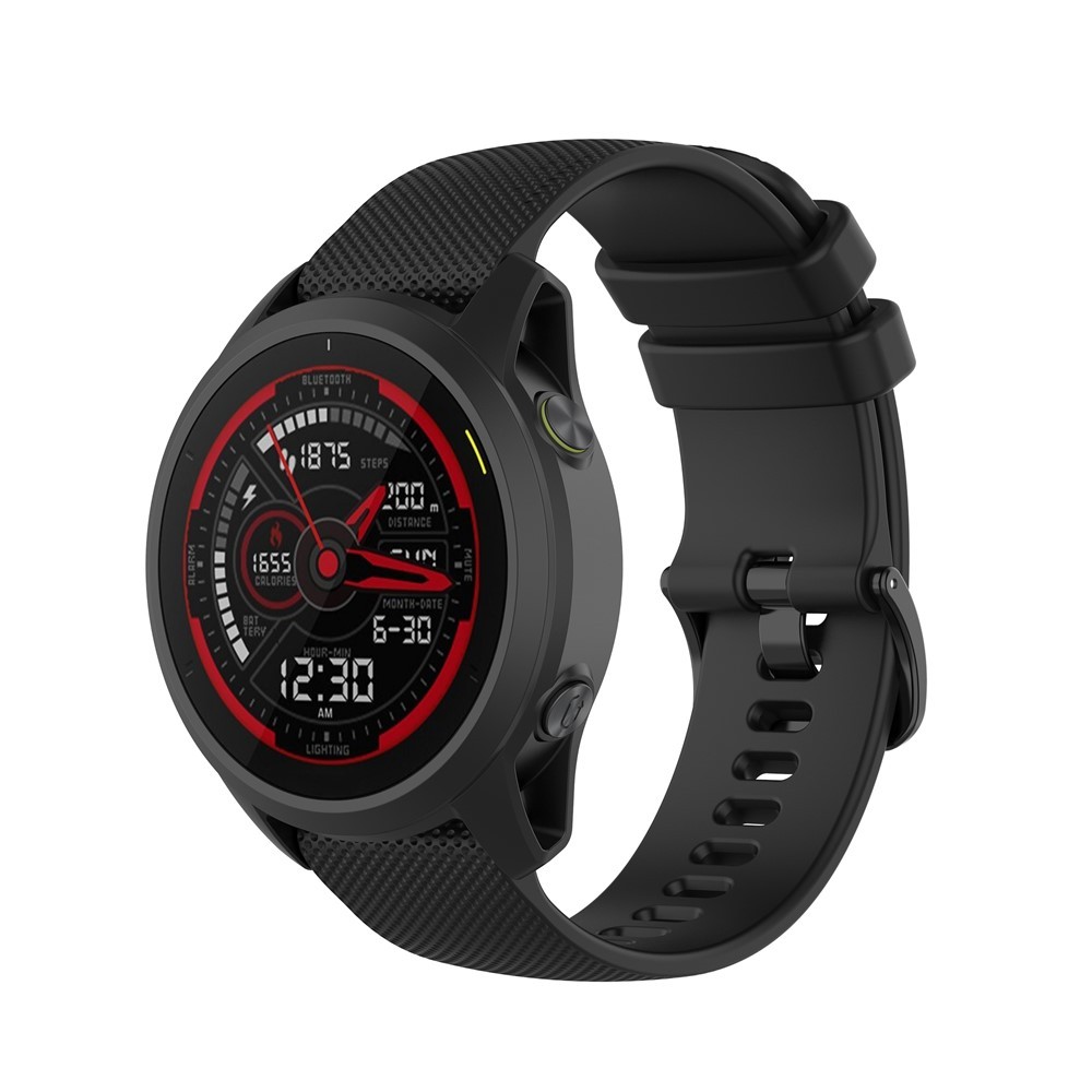 Silikonski remen za sat Garmin Forerunner 745 "Classic" - crni