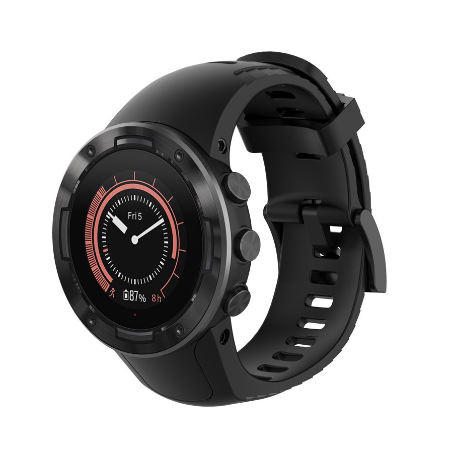 Silikonski remen za sat Suunto 5 "Classic" s priborom za zamjenu - crni