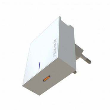 Zidni adapter za punjenje Swissten Travel Charger z PD USB-C 20W izlazom za punjenje i prigodnim utorom za odlaganje uređaja - bijeli Zidni adapter za punjenje Swissten Travel Charger z PD USB-C 20W izlazom za punjenje i prigodnim utorom za odlaganje uređaja - bijeli