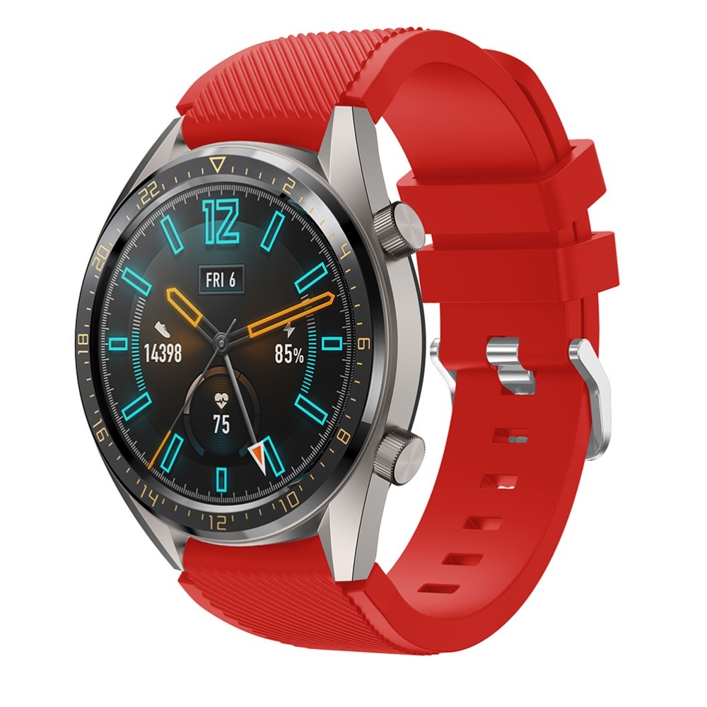 Silikonski remen "The Grip" za sat Garmin Vivoactive 4 / Samsung Galaxy Watch 46mm / Watch 3 45mm / Huawei Watch GT / GT2 46mm / GT 2e / Huami Amazfit Stratos - crveni