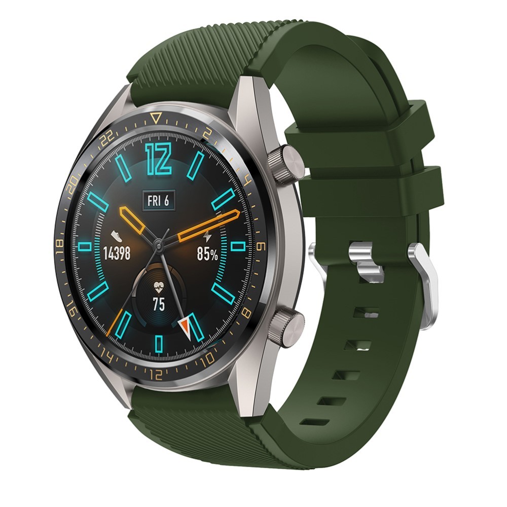 Silikonski remen "The Grip" za sat Garmin Vivoactive 4 / Samsung Galaxy Watch 46mm / Watch 3 45mm / Huawei Watch GT / GT2 46mm / GT 2e / Huami Amazfit Stratos - zeleni