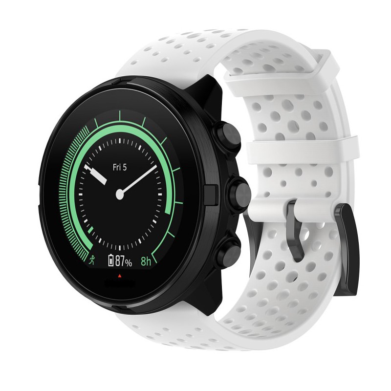 Silikonski remen za sat Suunto 9 "Hollow" - bijeli