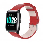 Remen za sat Haylou Solar LS01 "Artificial" od umjetne kože - crveni