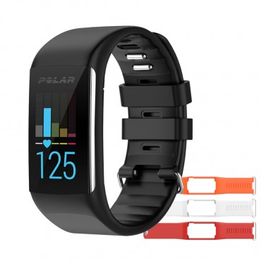 Silikonski remen za sat Polar A370 "Silver Dot"