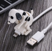 Lightning kabel za punjenje s igračkom koja de pomiče "DoggyPower" - bijeli