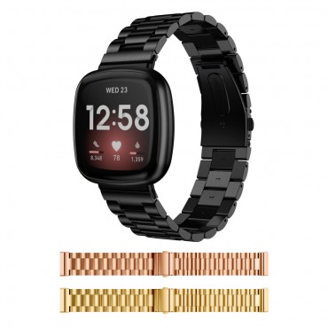 Remen za sat Fitbit Sense / Versa 3 "Glamour" od nehrđajučeg čelika