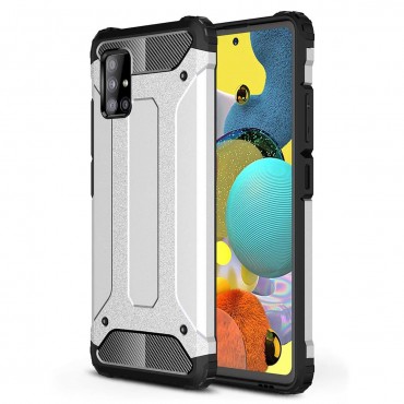 Robusna maska "Rock" za Samsung Galaxy A51 5G - srebrna