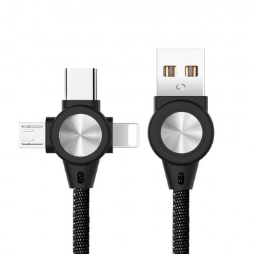3u1 pleteni kabel  "Power Charge" za punjenje više uređaja odjednom 3u1 pleteni kabel  "Power Charge" za punjenje više uređaja odjednom