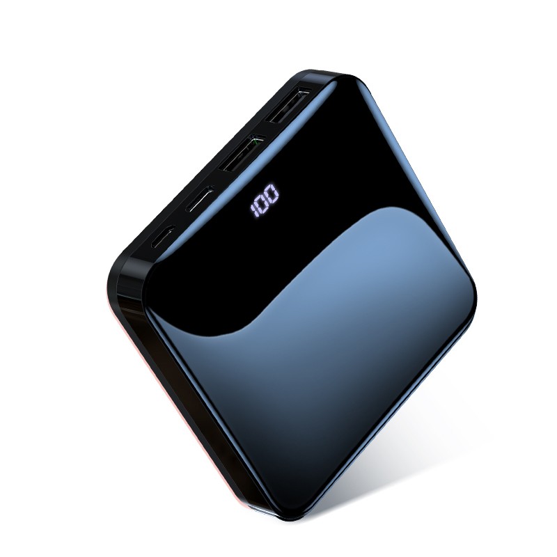 Mali i priručan power bank "Art" s dva USB izlaza za punjenje - 10000 mAh - crni