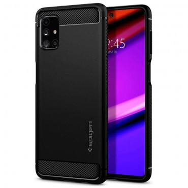 Maska Spigen "Rugged Armor" za Samsung Galaxy M51 - black