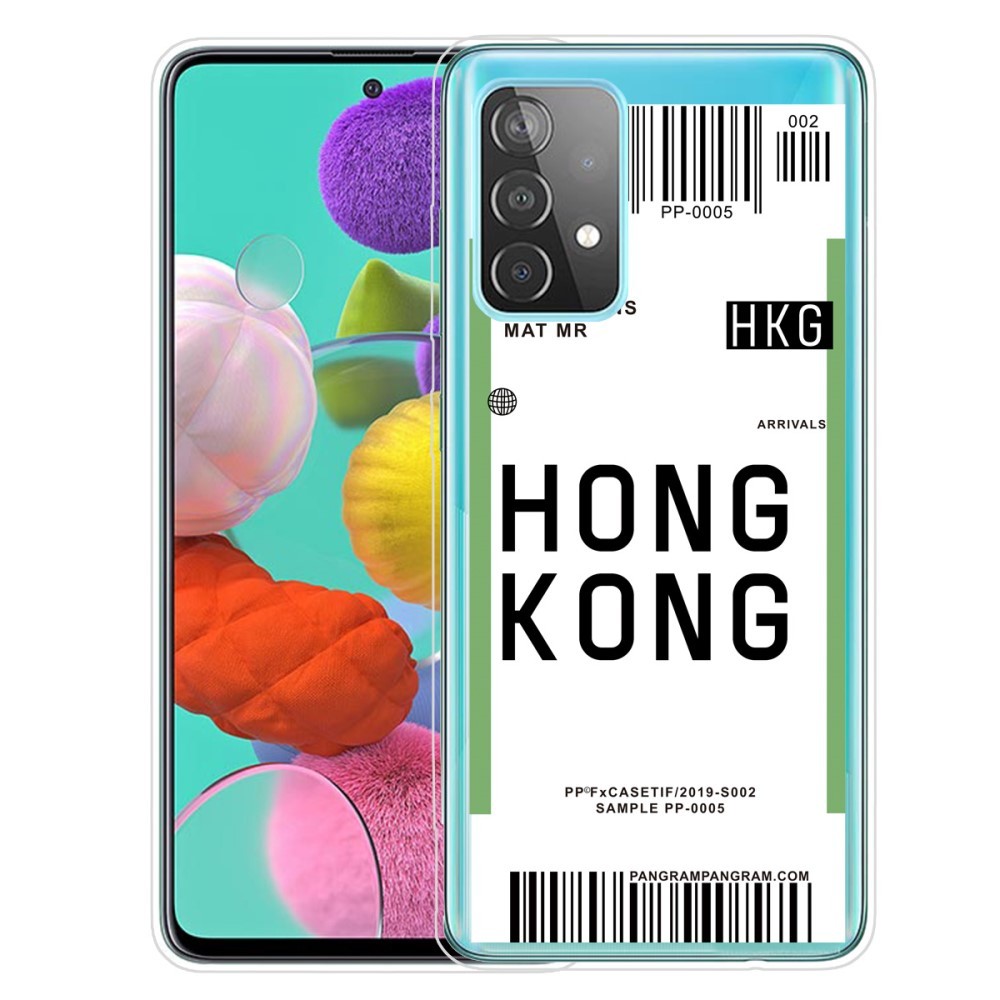 TPU gel maska "Plane Ticket" za Samsung Galaxy A72 / Galaxy A72 5G - Hong Kong