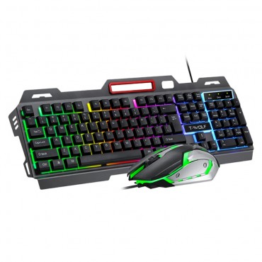 Tipkovnica i miš "Thunderwolf G21" 2u1 - komplet gaming tipkovnice i gaming miša s visokotehnološkim RGB dizajnom