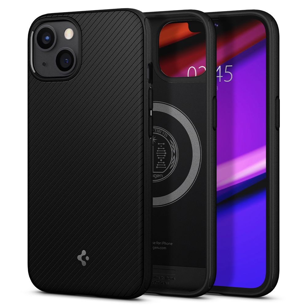 Maska Spigen "Mag Armor" z magnetom za brezžično polnjenje za iPhone 13 - matte black