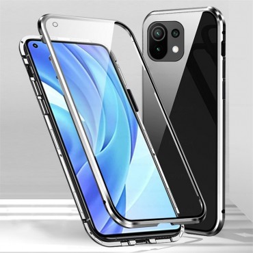Magnetna Full-body maska "Stronghold" za Xiaomi Mi 11 Lite / Mi 11 Lite 5G - srebrna