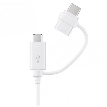 Originalni Samsung USB u USB-C i USB u Micro USB kabel 2u1 EP-DG930DWEGWW - bijeli Originalni Samsung USB u USB-C i USB u Micro USB kabel 2u1 EP-DG930DWEGWW - bijeli
