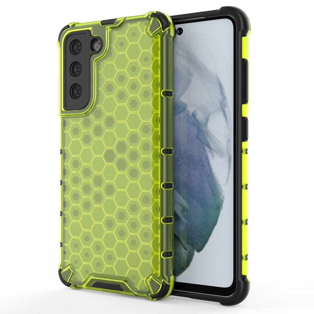 TPU gel maska "Honeycomb" za Samsung Galaxy S21 FE 5G - zelena