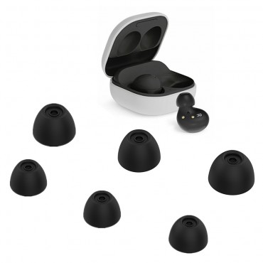 6 zamjenskih silikonskih čepova za Samsung Galaxy Buds 2 - crne 6 zamjenskih silikonskih čepova za Samsung Galaxy Buds 2 - crne