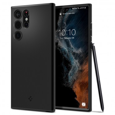 Maska Spigen "Thin Fit" za Samsung Galaxy S22 Ultra - black