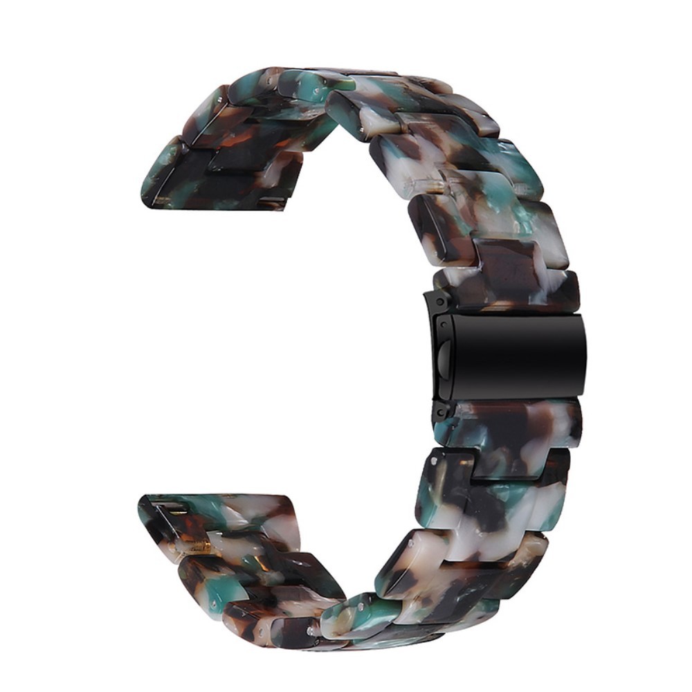 Remen za sat Samsung Galaxy Watch Classic 4 42mm / 46mm "Resin Band" od nehrđajučeg čelika - green flowers