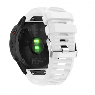 Silikonski remen za sat Garmin Fenix 6X / Fenix 6X Pro (51mm) "Classic" - bijeli