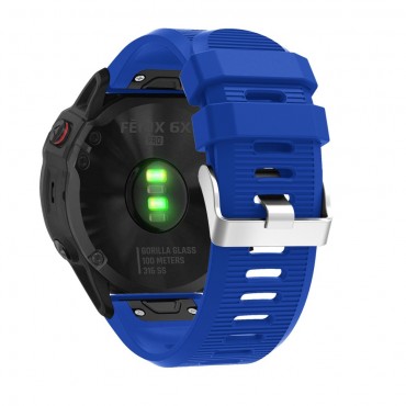Silikonski remen za sat Garmin Fenix 6X / Fenix 6X Pro (51mm) "Classic" - plavi