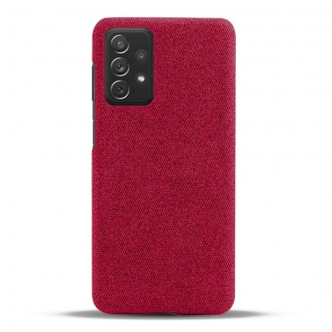 Hibridna maska "Cloth Hardcase" za Samsung Galaxy A73 5G - crvena