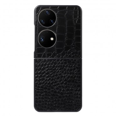 Čvrsta maska "Croc" za Huawei P50 Pocket - crna Čvrsta maska "Croc" za Huawei P50 Pocket - crna