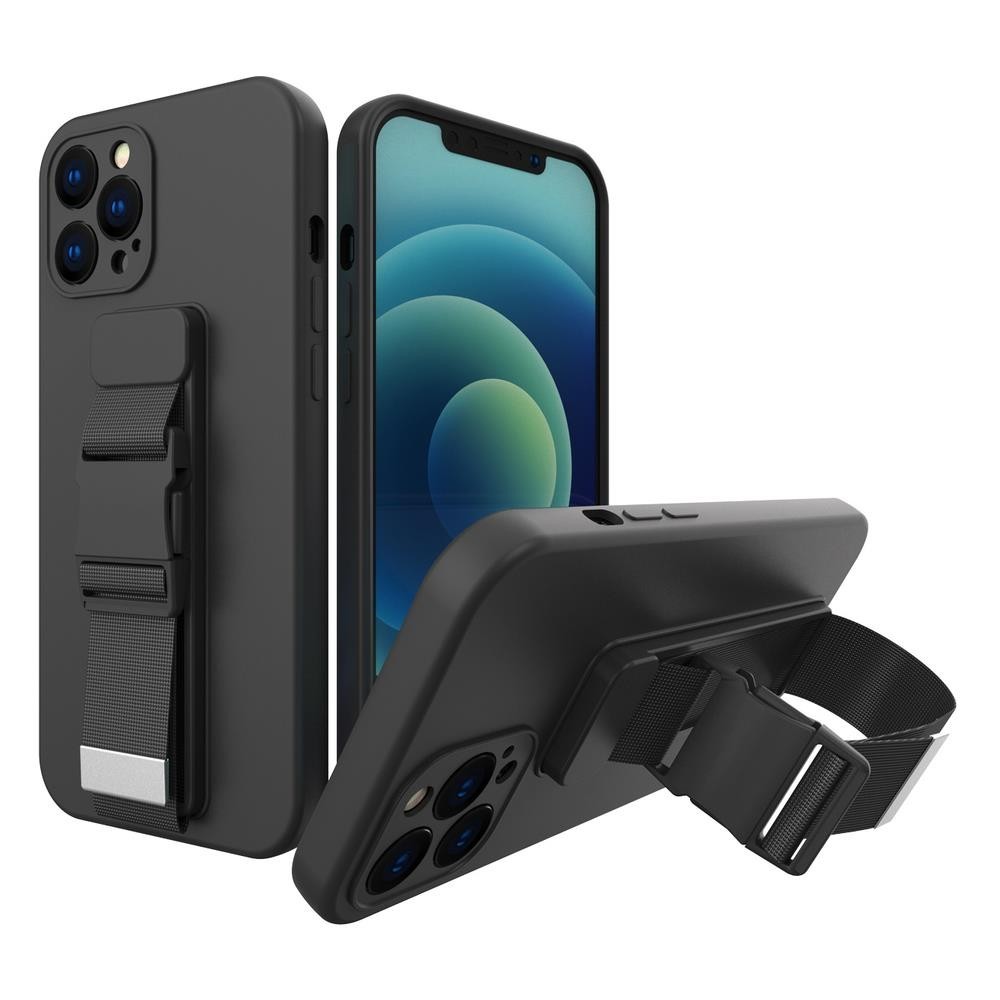 TPU gel maska "Buckle Up" za iPhone SE 2022 / iPhone SE 2020 / iPhone 8 / iPhone 7 - crna