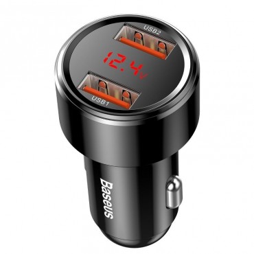Autopunjač "Magic Car" s dva izlaza i protokolom brzog punjenja USB Quick Charge 3.0 - crni Autopunjač "Magic Car" s dva izlaza i protokolom brzog punjenja USB Quick Charge 3.0 - crni