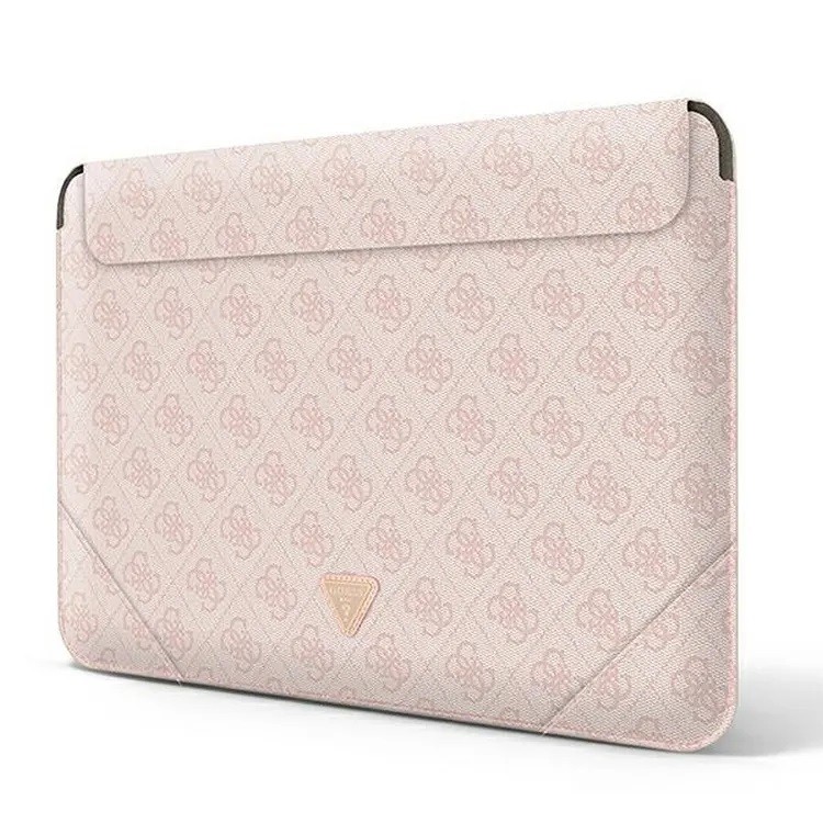 Originalna torbica Guess "4G Uptown Triangle Logo" za laptope veličine 13 do 14 inča - roza