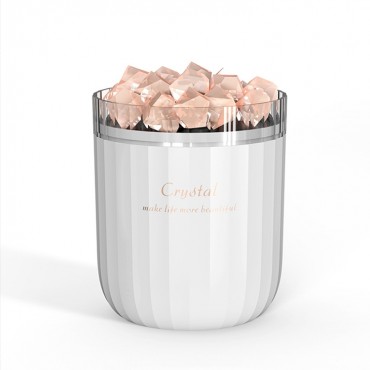 Ovlaživač zraka i difuzor "Crystal Air" s kristalnom soli i ambijentalnim LED osvjetljenjem - bijeli