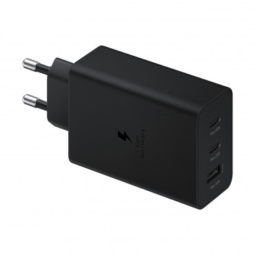 Originalni zidni punjač Samsung "Trio" EP-T6530NBEGEU s tri izlaza za punjenje USB-C i USB 65 W - crni Originalni zidni punjač Samsung "Trio" EP-T6530NBEGEU s tri izlaza za punjenje USB-C i USB 65 W - crni