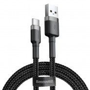 USB-C pleteni kabel Baseus "Cafule" - 3m - crno-sivi