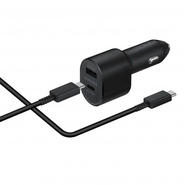 Baseus Magic adapter za auto, USB + USB-C, QC 3.0 45W, crna